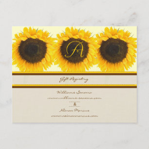 D'accompagnement Mariage Tournesol Insérer une carte d'enregistreme