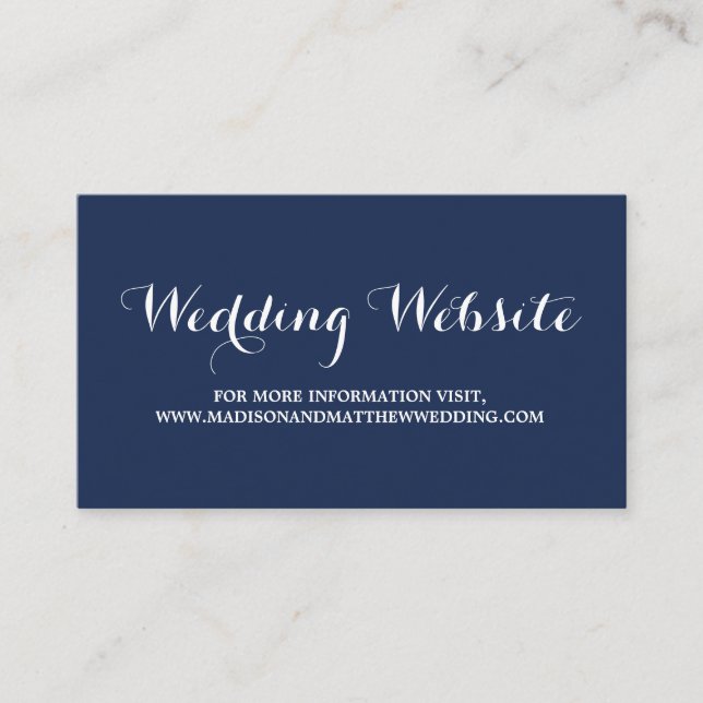 D'accompagnement Maritime | Carte du site web de mariage (Devant)
