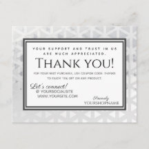 Merci triangle gris moderne pour votre carte de co