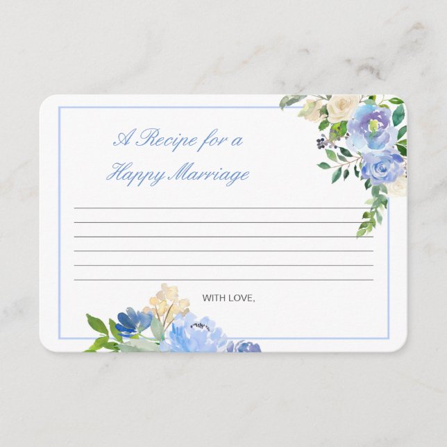 D'accompagnement Modifier une recette pour une carte de mariage heu (Devant)