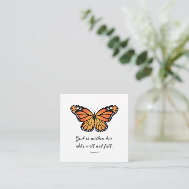 D'accompagnement Monarch Papillon plat carte Dieu dans elle (Debout devant)