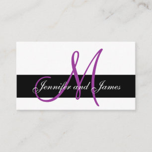 D'accompagnement Monogramme & Noms Carte de réception de mariage vi