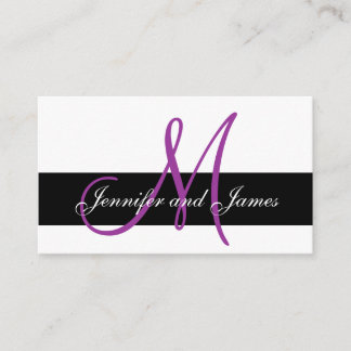 D'accompagnement Monogramme & Noms Carte de réception de mariage vi
