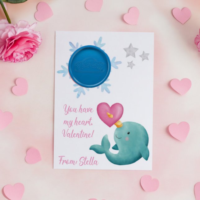 D'accompagnement Narwhal jouer doh Valentine carte cadeau (Créateur téléchargé)