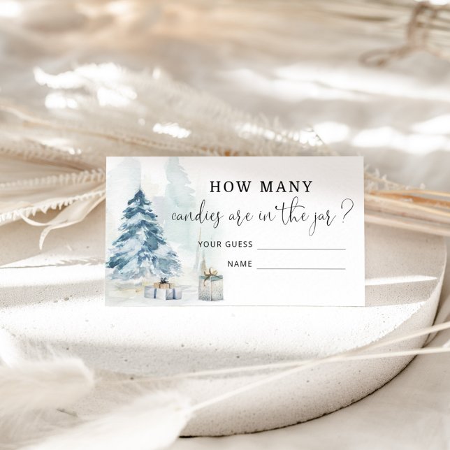 D'accompagnement Noël arbre hiver devinez combien de canettes carte (Créateur téléchargé)
