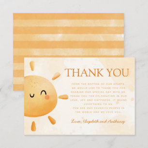 D'accompagnement Note de Carte de remerciements Sun Sunshine