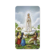 Notre-Dame de Fatima avec carte de la "prière de F