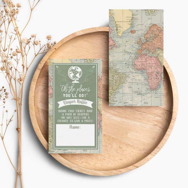 D'accompagnement "Oh les endroits où tu iras !" Baby shower Carte d (Créateur téléchargé)