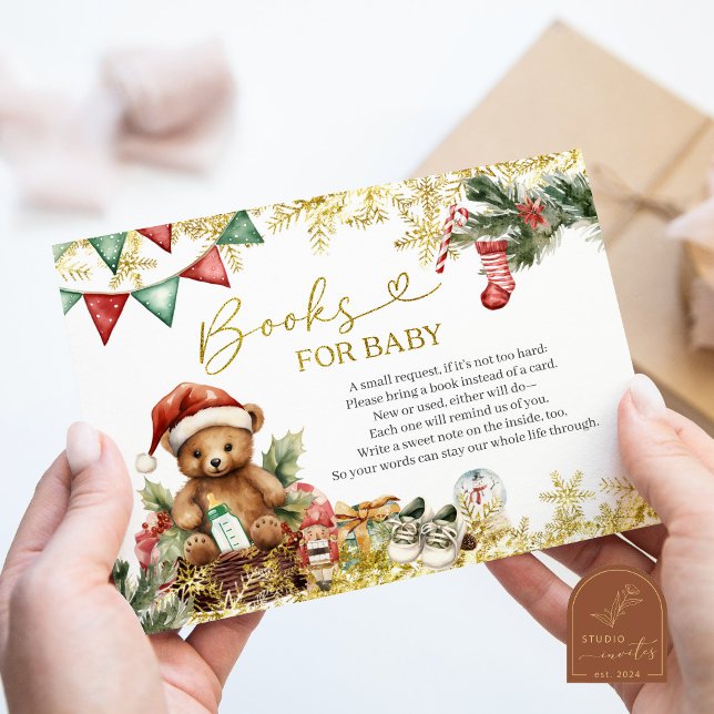 D'accompagnement Ours de Noël Santa Boy Livres pour bébé Carte (Créateur téléchargé)