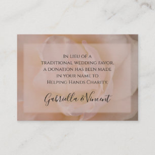 D'accompagnement Pale Blush Rose Rose Floral Mariage Carte de bienf