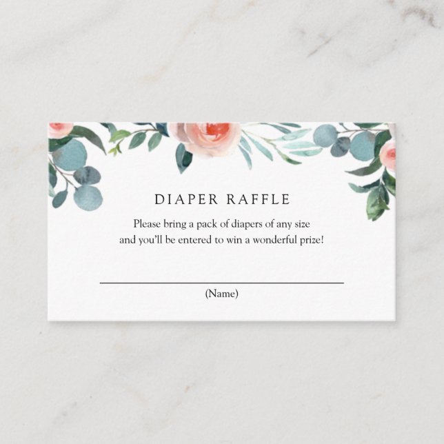 D'accompagnement Papier rose et vert Raffle insérer carte (Devant)