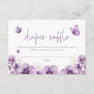 D'accompagnement Papillon violet Baby shower de la carte de 