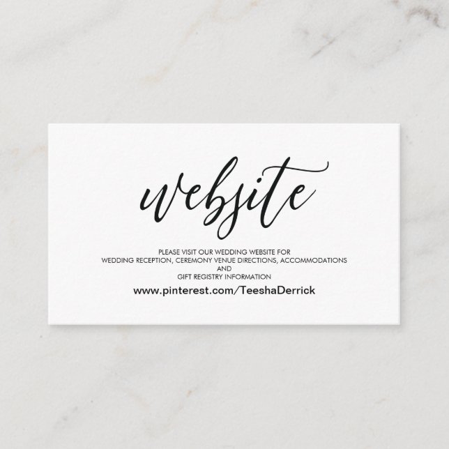 D'accompagnement Parfait Mariage Site Web Détails Carte de boîtier (Devant)