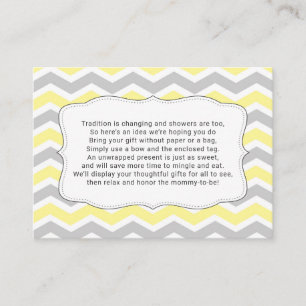 D'accompagnement Pas de carte d'insertion de baby shower enveloppé,