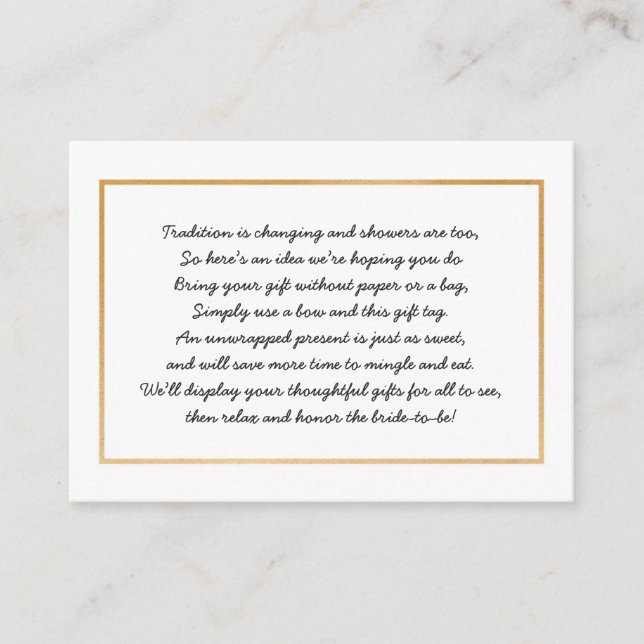 D'accompagnement Pas d'emballage carte d'insertion de douche nuptia (Devant)