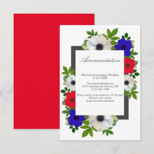 D'accompagnement Patriotique Panda Anemone Mariage carte d'hébergem