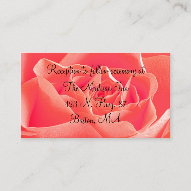 D'accompagnement Peach Rose Mariage carte de boîtier (Devant)