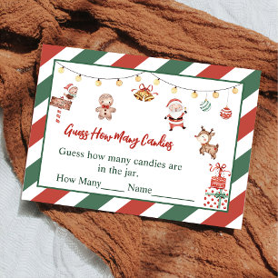 D'accompagnement Père Noël Devine Combien De Candies Carte De Boîti