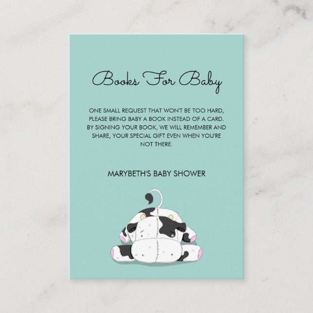 D'accompagnement Petit Baby shower À Vache Apportez Une Carte De De (Devant)