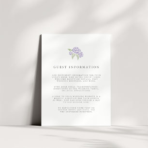 D'accompagnement Petite Bouquet Mariage Détails de la carte Lilac