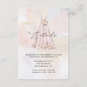 D'accompagnement Pink Blush Floral Sweet 16 Détails Carte de boîtie