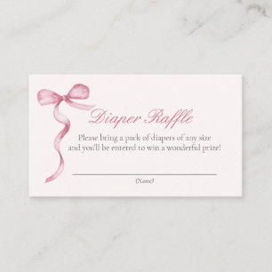D'accompagnement Pink Bow Baby Diaper Demande Carte Boîtier