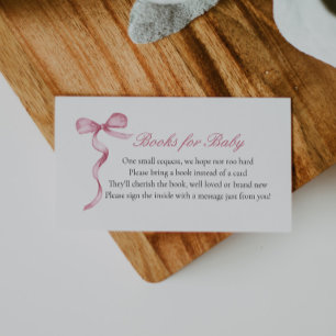 D'accompagnement Pink Bow Baby Library Demande Carte de boîtier