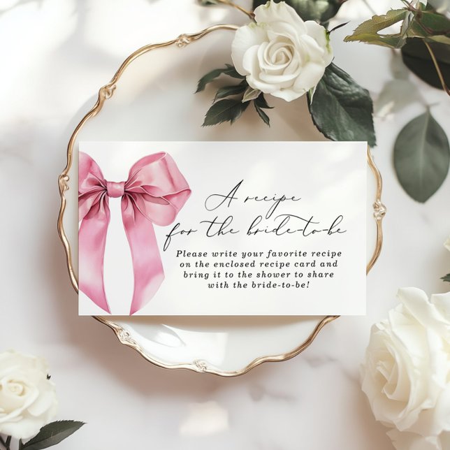 D'accompagnement Pink Bow Recette de carte insert Elle est en train (Créateur téléchargé)