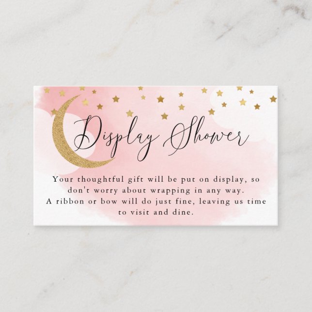D'accompagnement Pink Over the Moon Afficher la carte de douche (Devant)