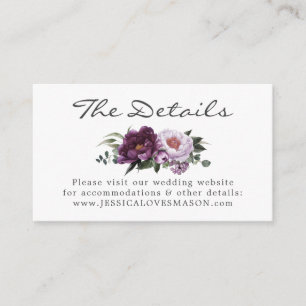 D'accompagnement Plum Peonies Site Mariage Insérer une carte