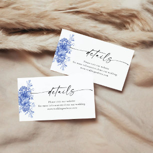 D'accompagnement Porcelaine Bleue Floral Détails Carte de boîtier