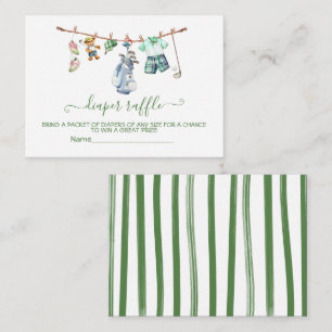 D'accompagnement Preppy Golf Clothesline Diaper Carte Raffle