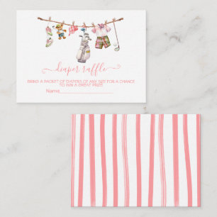D'accompagnement Preppy Golf Girl Clothesline Diaper Carte Raffle