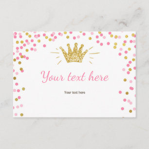 D'accompagnement Princesse Insérez la carte Girl Rose Gold Douche