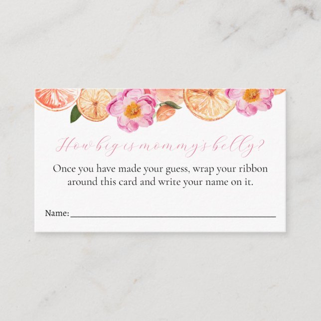 D'accompagnement Quelle est la taille de la carte de jeu Baby showe (Devant)