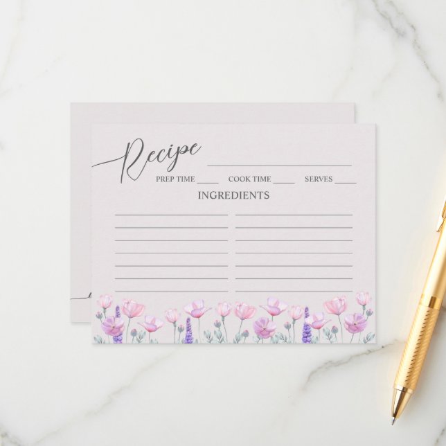 D'accompagnement Recette de Fête des mariées de carte de boîtier. (Devant/Arrière en situation)