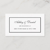 Registre de mariage élégant moderne Insérer carte 