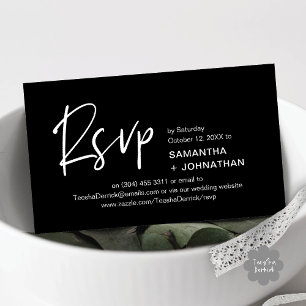 D'accompagnement Réponse RSVP pour un mariage moderne Carte de rapp