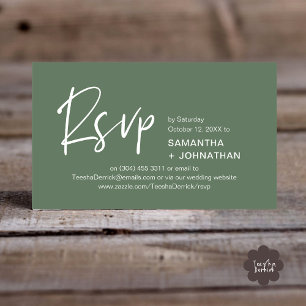 D'accompagnement Réponse RSVP pour un mariage moderne Carte d'invit