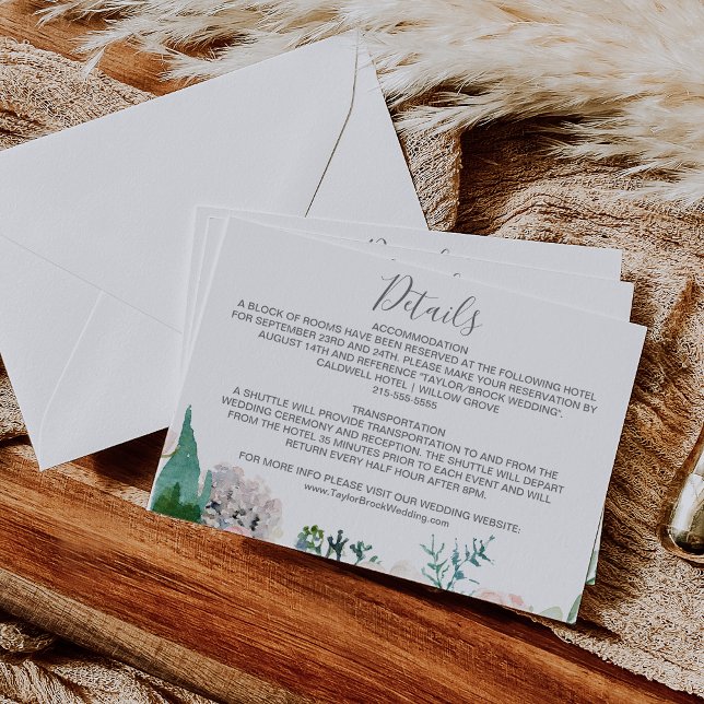 D'accompagnement Romantic Peony Flowers Mariage Détails Carte (Créateur téléchargé)