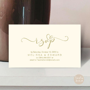 D'accompagnement Romantique Mariage RSVP Diner Carte d'invitation