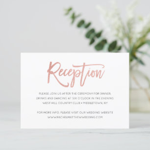 D'accompagnement Rose Gold Modern Fairytale Carte de réception de m