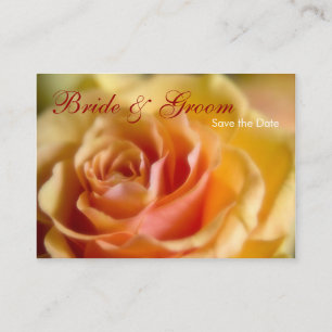 D'accompagnement Rose Jaune • Carte Mini Enregistrer la Date