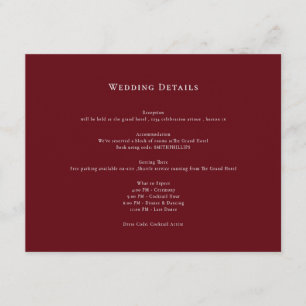 D'accompagnement Rouge Classic Mariage Détails Carte de boîtier