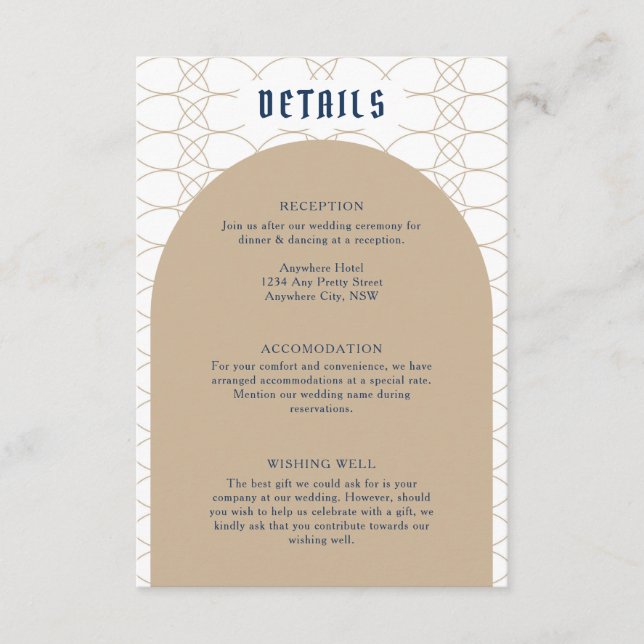 D'accompagnement Royal Blue Classic Retro Details Carte de boîtier (Devant)