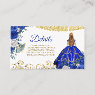 D'accompagnement Royal Blue Quinceañera - Carte détaillée