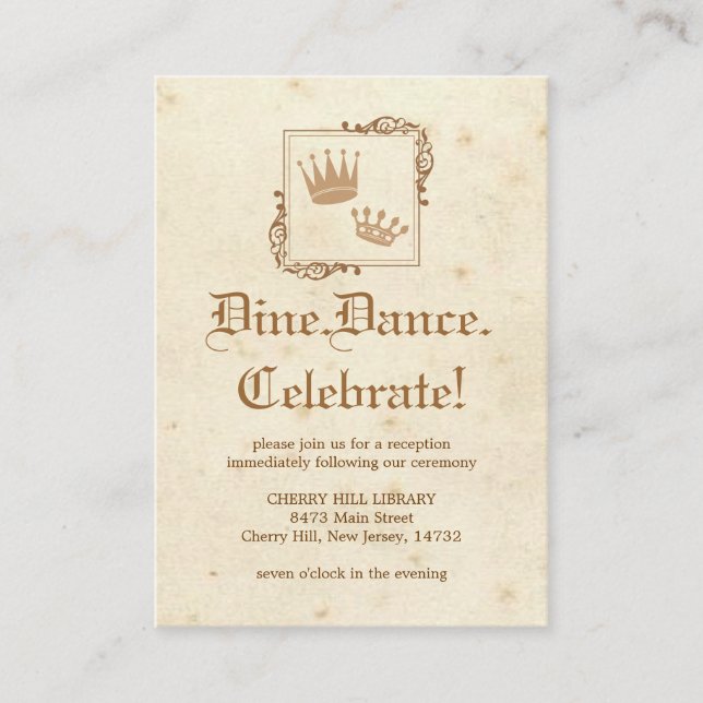 D'accompagnement Royal Storybook - Carte de réception (Devant)