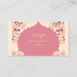 D'accompagnement RSVP pour un mariage sikh | Carte de réponse pour 