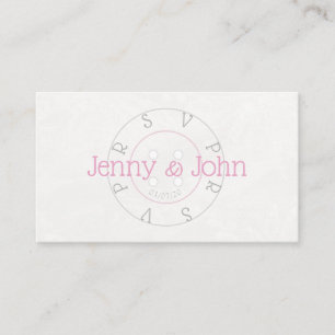 D'accompagnement RSVP vintage dentelle et bouton rose carte à coudr