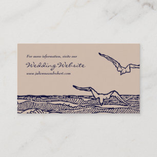 D'accompagnement Rustic Beach Ocean Waves Mariage Carte du site Web